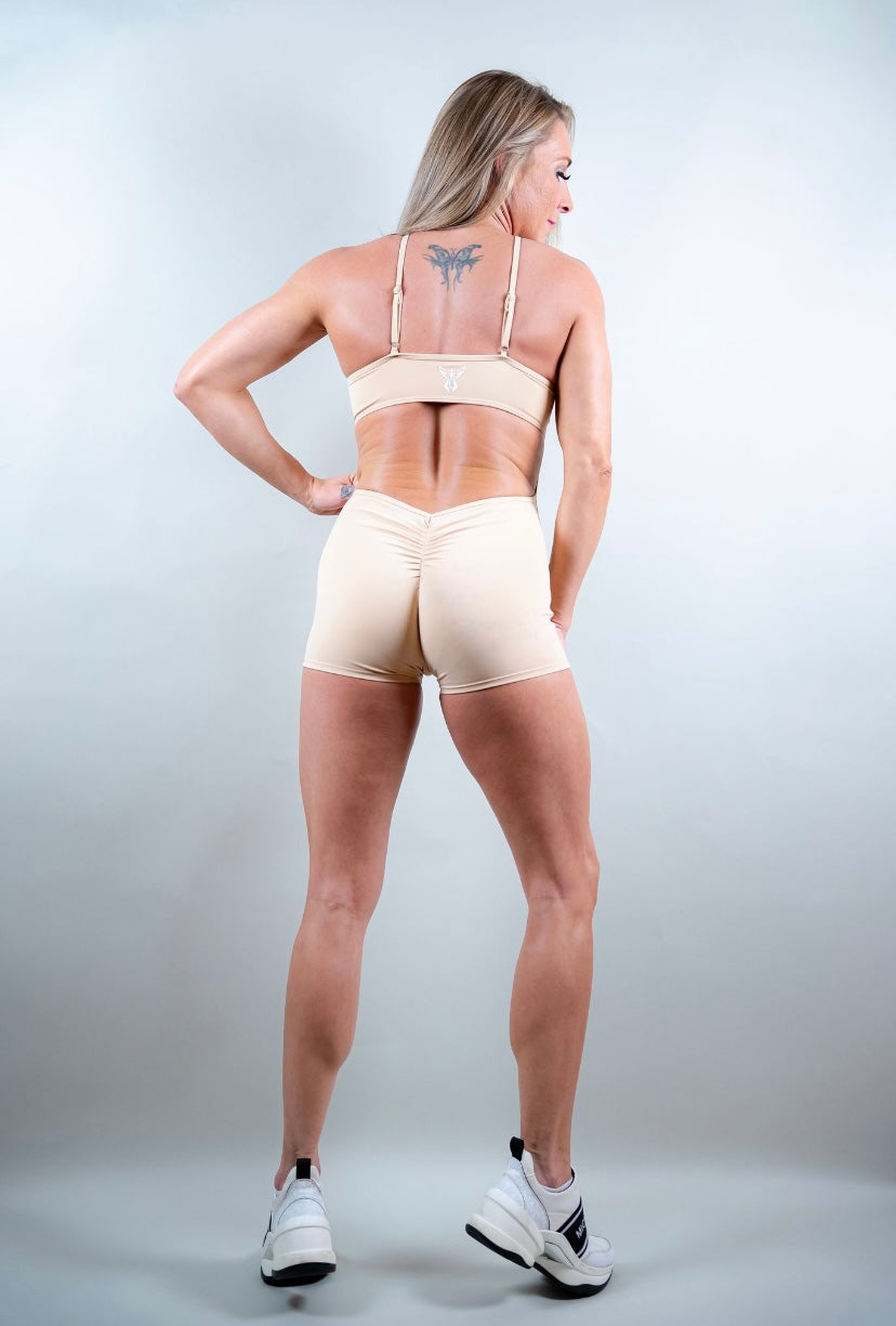 ELECTRA BODYSUIT SHORTS - CREAM