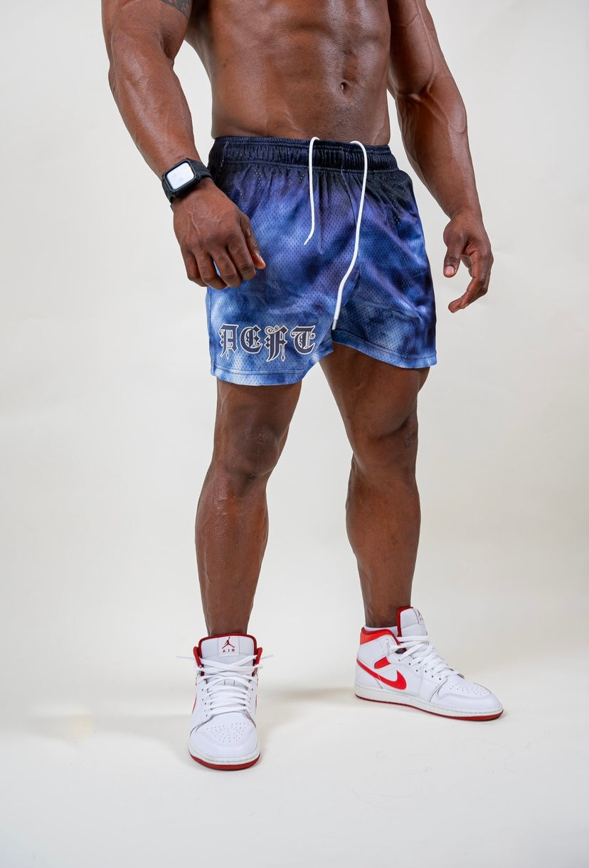 AEFT MESH SHORTS - BLUE GRADIENT