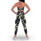 SAFARI SEAMLESS LEGGINGS - BLACK/CANARY YELLOW