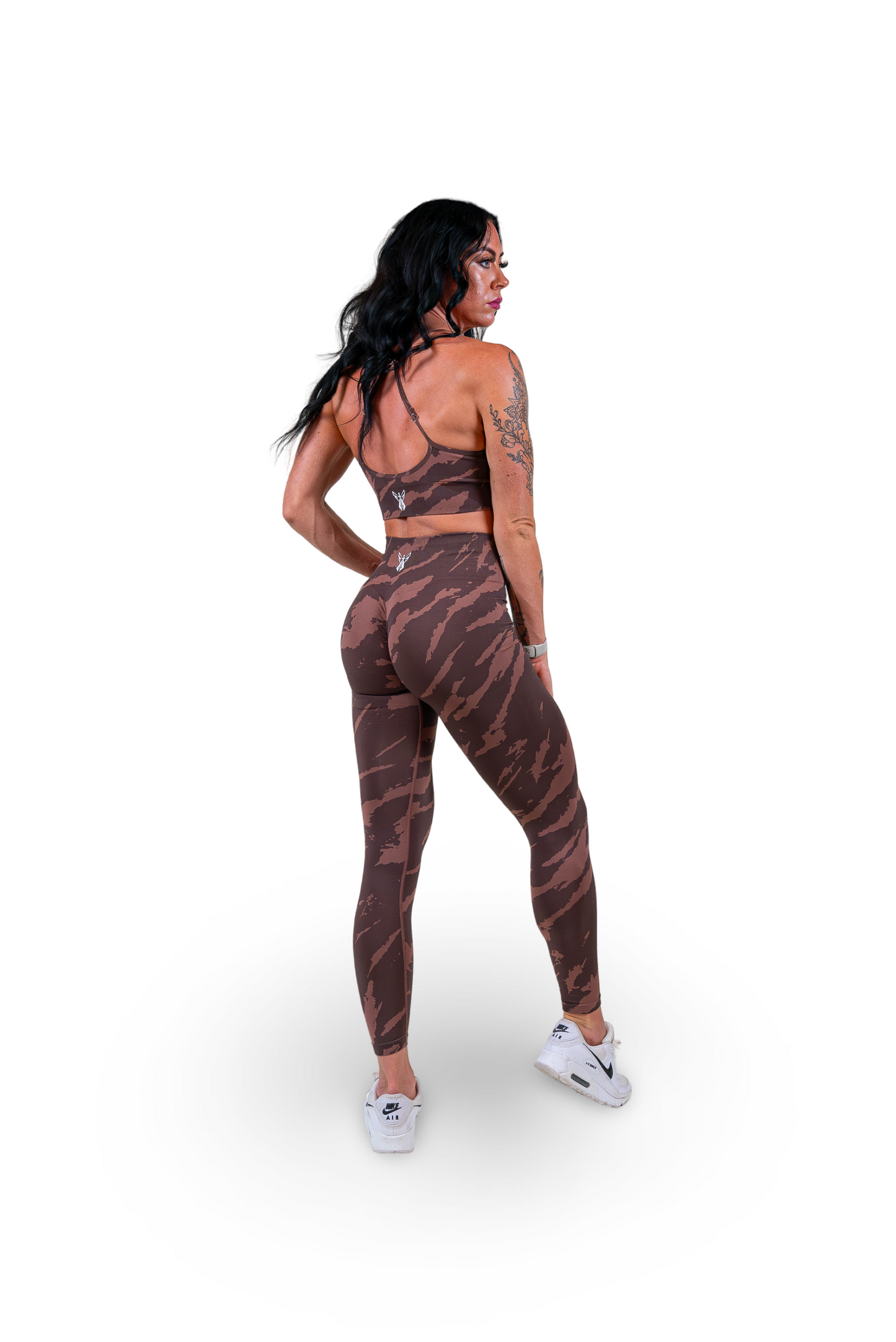 SAFARI SEAMLESS LEGGINGS - DARK CHESTNUT/CASHMERE