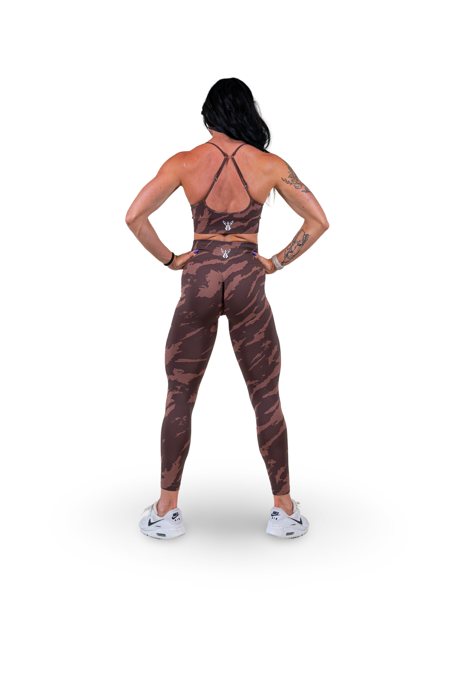 SAFARI SEAMLESS LEGGINGS - DARK CHESTNUT/CASHMERE